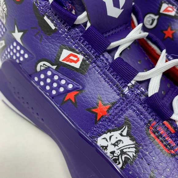 Adidas DAME 5 Basketball Shoes Purple LE Print $ main image 6